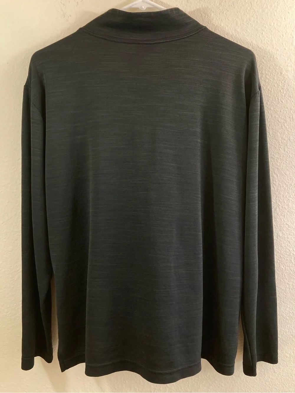 Nike Dri-FIT Quarter Zip Pullover Size L Heather Black Gray Long Sleeve